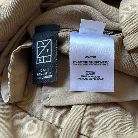 Tibi Wide Leg Beige Trousers Pants Size 2 - Picture 4 of 5